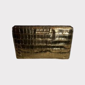 Michael Kors Jet Travel Crossbody Clutch Bronze